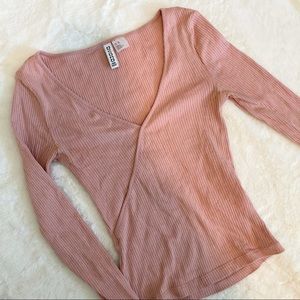 H&M Pink Wrap Top